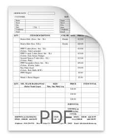 Montys Store Order Form